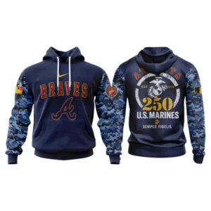 Atlanta Braves x US Marine Semper Fidelis 250th Birthday 3D Hoodie Limited 2026