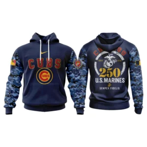 Chicago Cubs x US Marine Semper Fidelis 250th Birthday 3D Hoodie Limited 2026