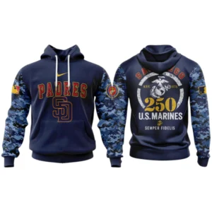 San Diego Padres x US Marine Semper Fidelis 250th Birthday 3D Hoodie Limited 2026