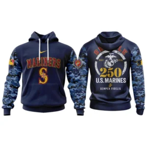 Seattle Mariners x US Marine Semper Fidelis 250th Birthday 3D Hoodie Limited 2026