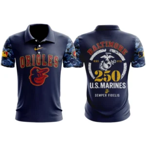 Baltimore Orioles x US Marine Semper Fidelis 250th Birthday 3D Polo Limited 2026