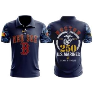 Boston Red Sox x US Marine Semper Fidelis 250th Birthday 3D Polo Limited 2026