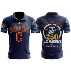 Cleveland Guardians x US Marine Semper Fidelis 250th Birthday 3D Polo Limited 2026