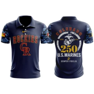 Colorado Rockies x US Marine Semper Fidelis 250th Birthday 3D Polo Limited 2026