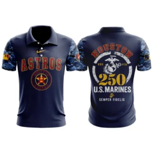 Houston Astros x US Marine Semper Fidelis 250th Birthday 3D Polo Limited 2026