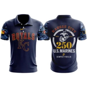 Kansas City Royals x US Marine Semper Fidelis 250th Birthday 3D Polo Limited 2026