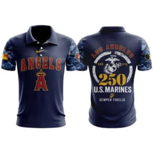 Los Angeles Angels x US Marine Semper Fidelis 250th Birthday 3D Polo Limited 2026