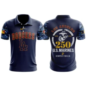 Los Angeles Dodgers x US Marine Semper Fidelis 250th Birthday 3D Polo Limited 2026