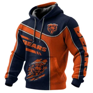 Chicago Bears 3D Waffle Pullover Hoodie