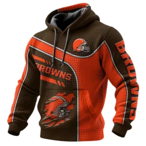 Cleveland Browns 3D Waffle Pullover Hoodie