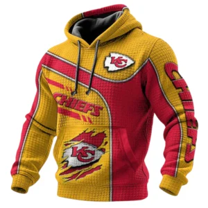 Kansas City Chiefs 3D Waffle Pullover Hoodie