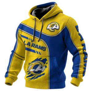 Los Angeles Rams 3D Waffle Pullover Hoodie