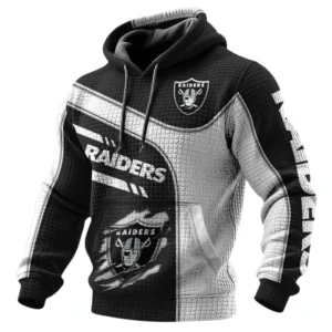 Las Vegas Raiders 3D Waffle Pullover Hoodie