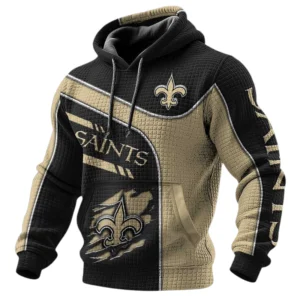 New Orleans Saints 3D Waffle Pullover Hoodie