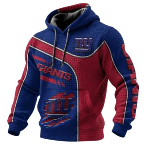 New York Giants 3D Waffle Pullover Hoodie
