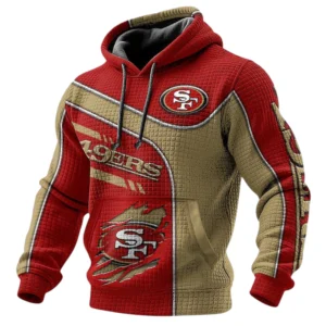 San Francisco 49ers 3D Waffle Pullover Hoodie