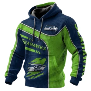 Seattle Seahawks 3D Waffle Pullover Hoodie