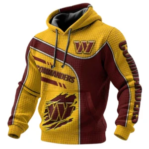 Washington Commanders 3D Waffle Pullover Hoodie